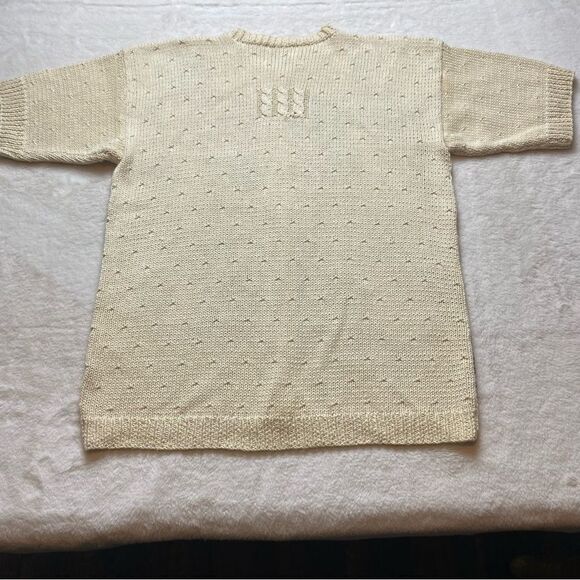 Marisa Christina Classics Vintage Hand Knit Short Sleeve Cardigan Sweater Size S - Picture 2 of 13